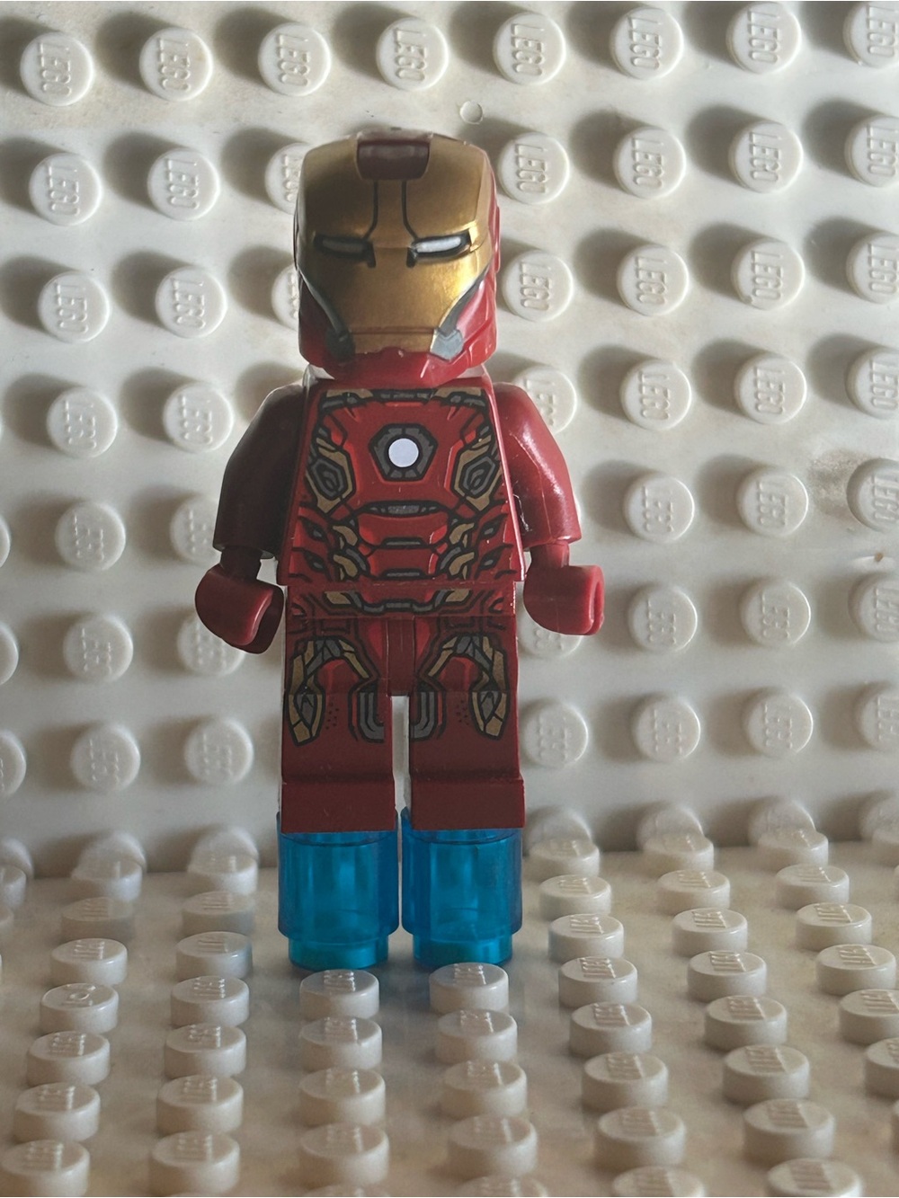 Lego Iron Man Minifigure Red Gold Blue